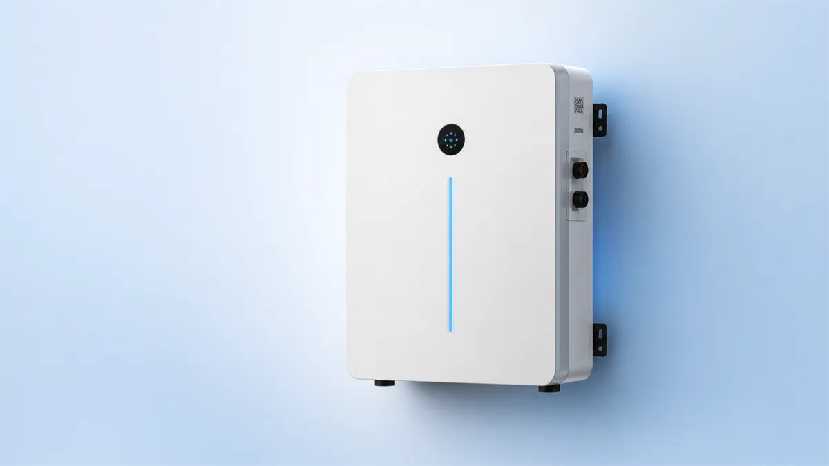100Ah lithium battery white wall-mount LFP battery for solar backup