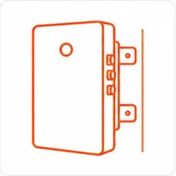 Wall-mounted 200Ah lithium battery icon
