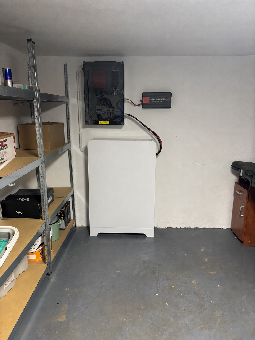 314Ah LFP single-cabinet indoor garage installation 16 kWh battery