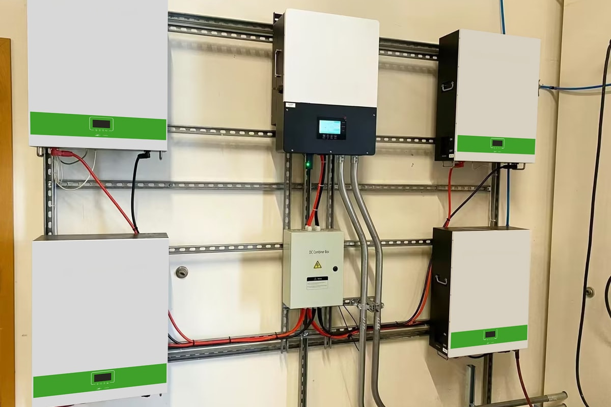 Multi-battery whole-home backup installation