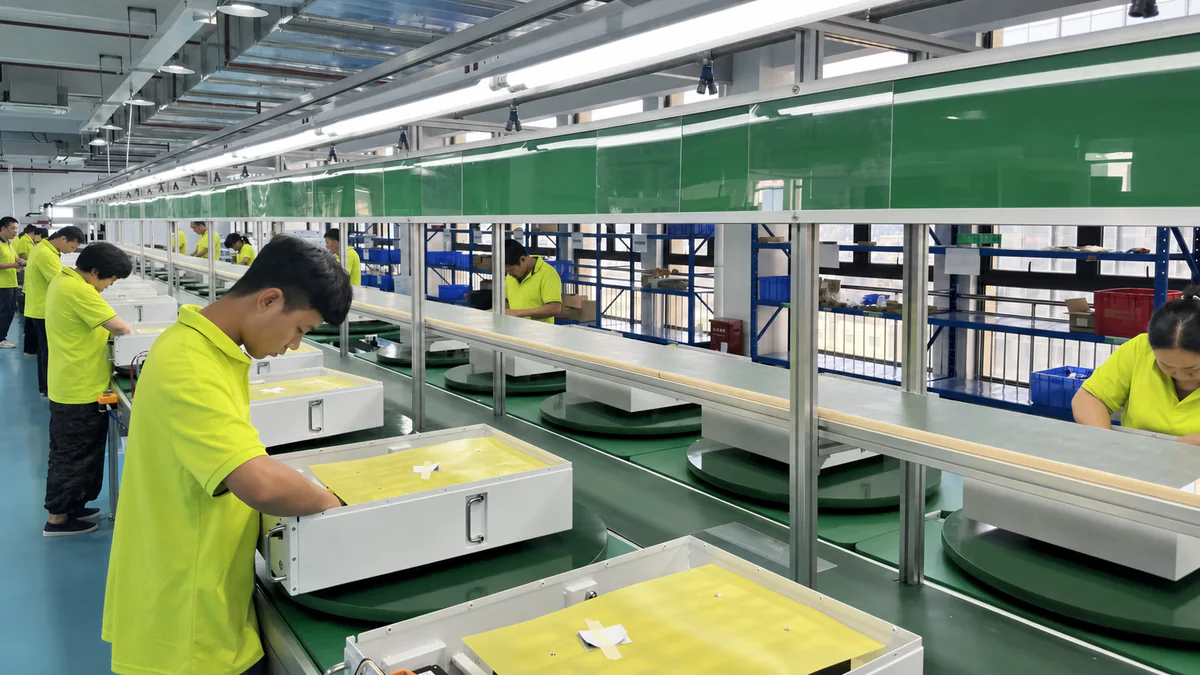 Battery assembly line workflow