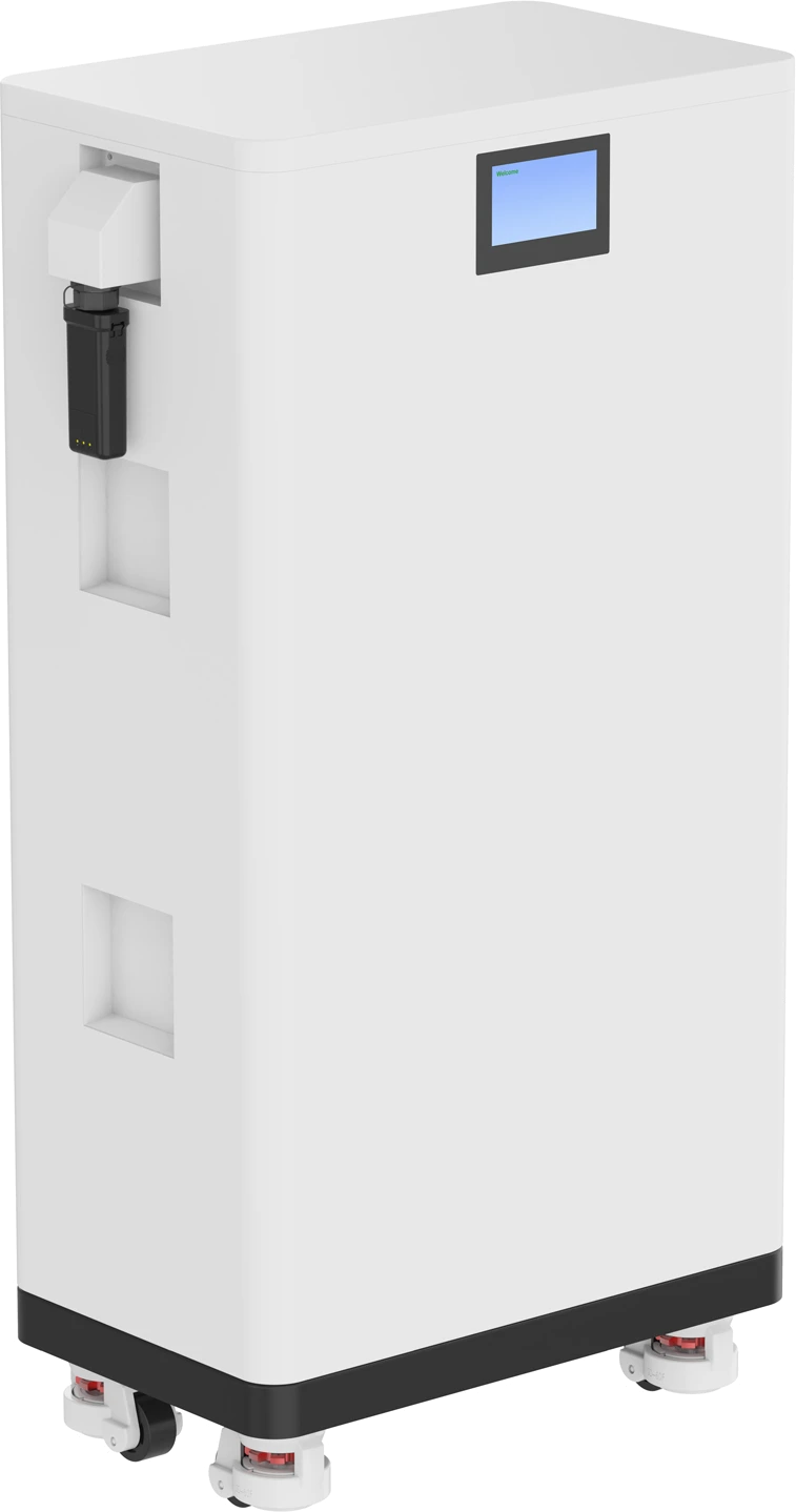 White floor-standing LFP home battery