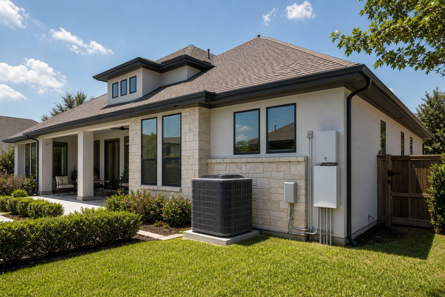 Houston home with outdoor AC unit